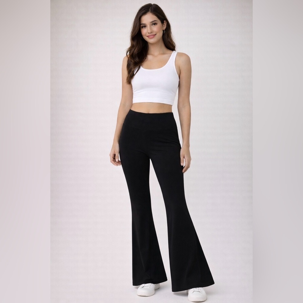 Social Tourist Black Flared Leggings size XXS